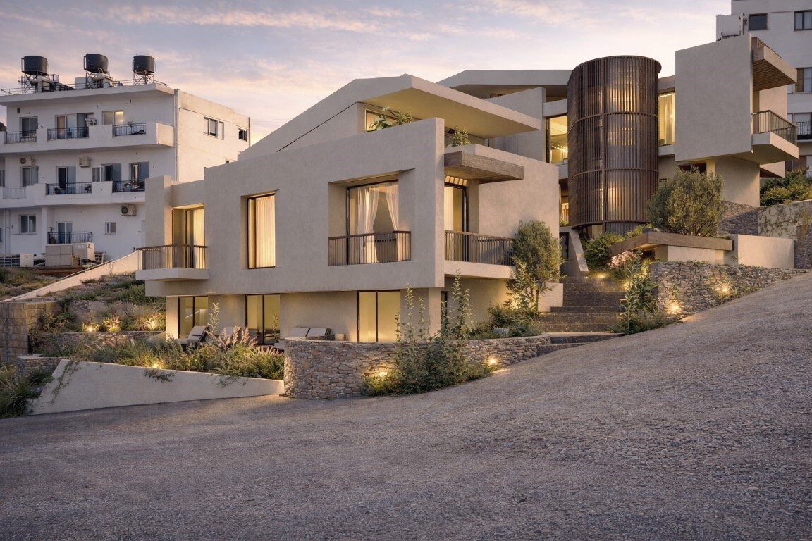 Apartment 1 bed 40 sqm with pool & sea view - Epano Elounta