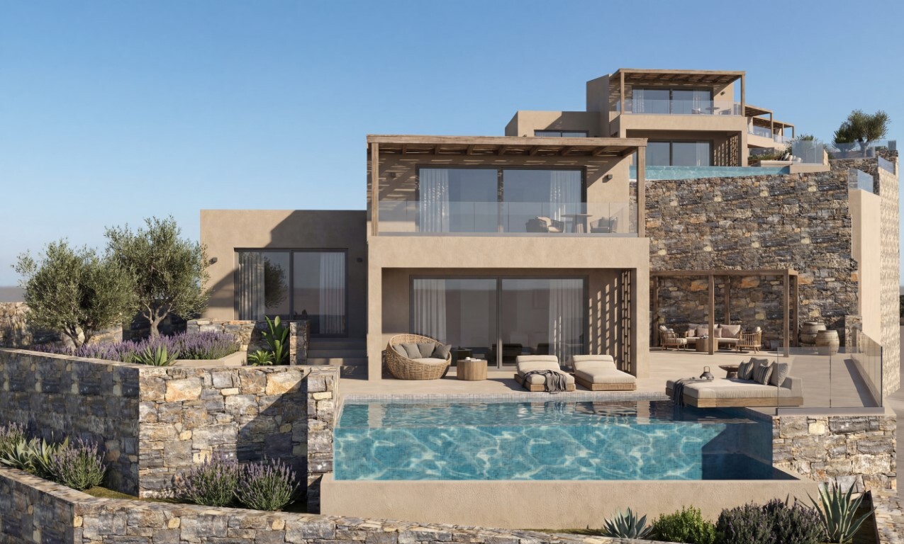 Villa 2 ch. 109 m² avec piscine et vue mer - Ammoudara